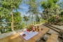 Dine al fresco with lake views